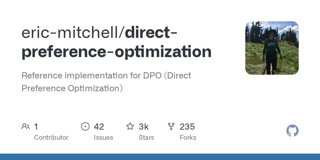 Visual for this record: DPO tuned preferences without a separate reward model