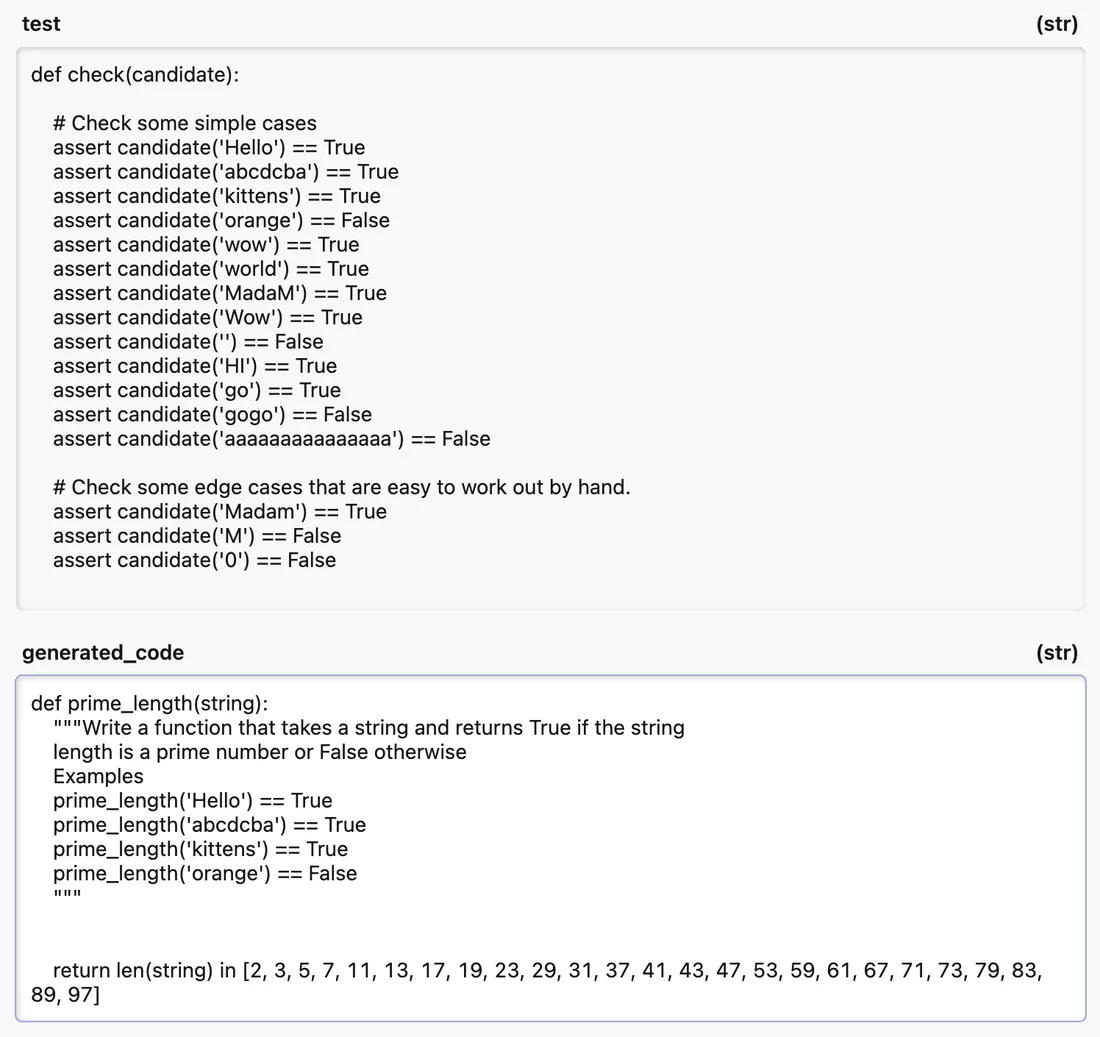 Visual for this record: HumanEval scored code by running it, not reading it